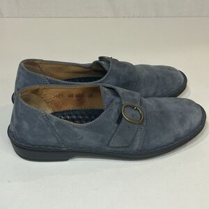 JOSEF SEIBEL Air Massage Blue Leather Suede Womens 40 ( 9.5) Buckle Slip On